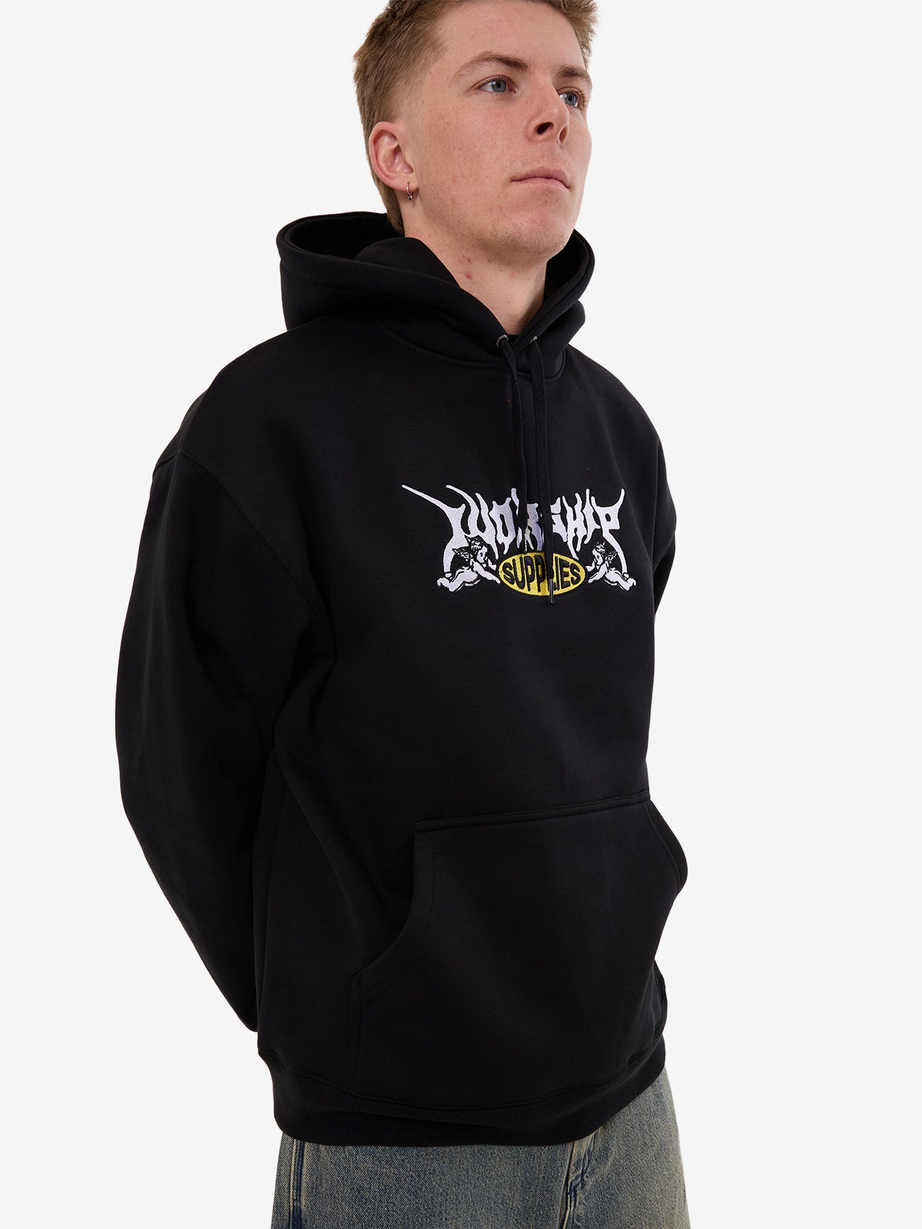 Messenger Pull Over Hood - Black XS