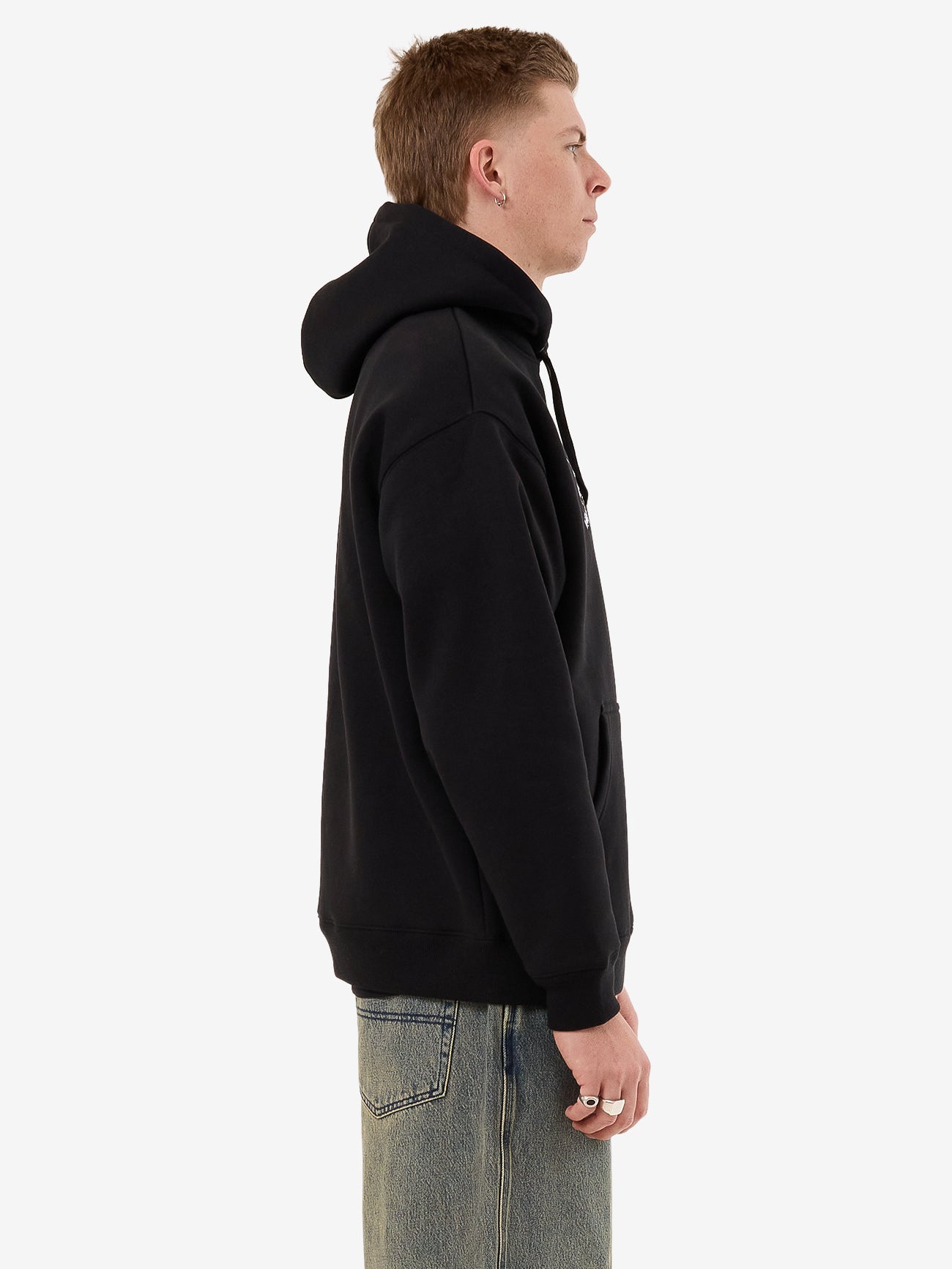 Messenger Pull Over Hood - Black XS