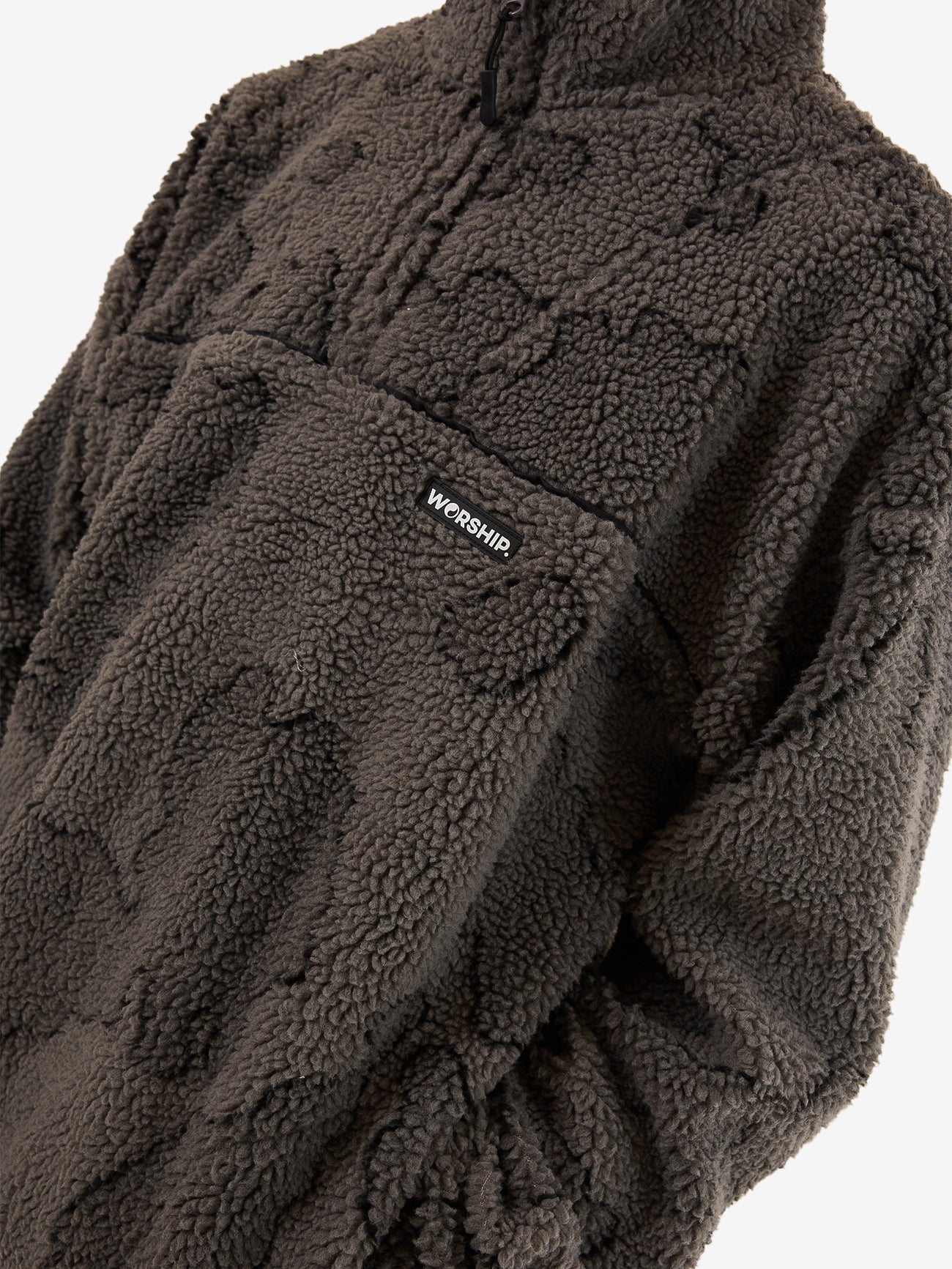 Delirium Quarter Zip Sherpa Fleece - Steel Grey XS