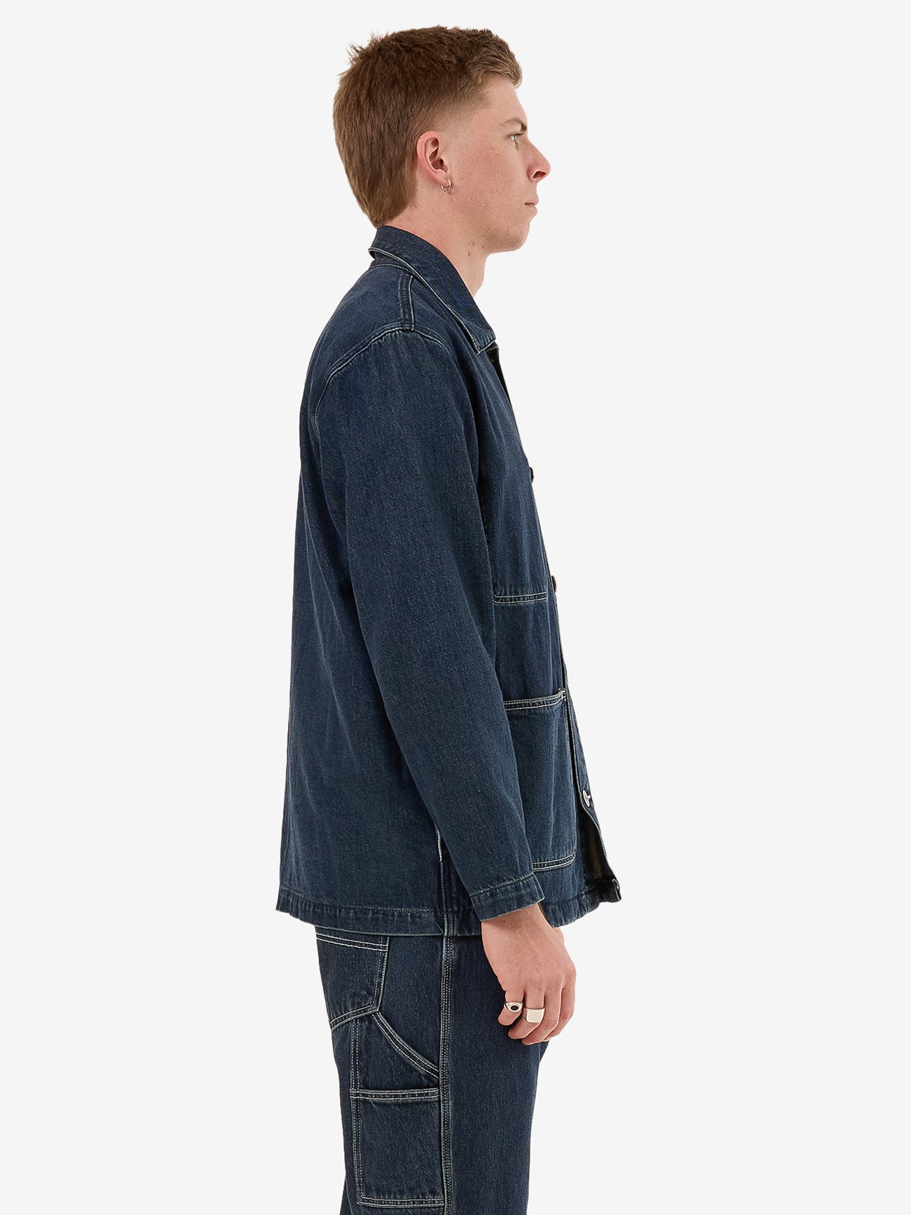 Denim Chore Jacket  - Dirty Midnight Blue XS