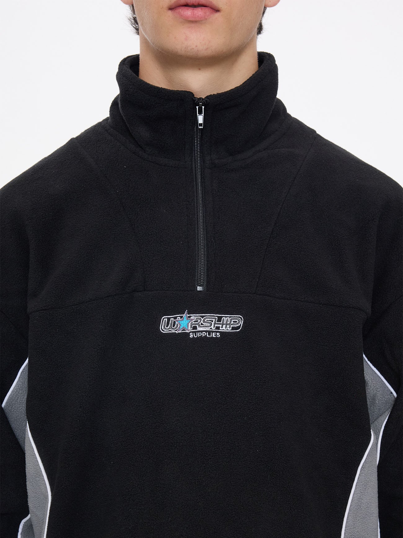 Delirium Quarter Zip Polar Fleece - Steel Grey