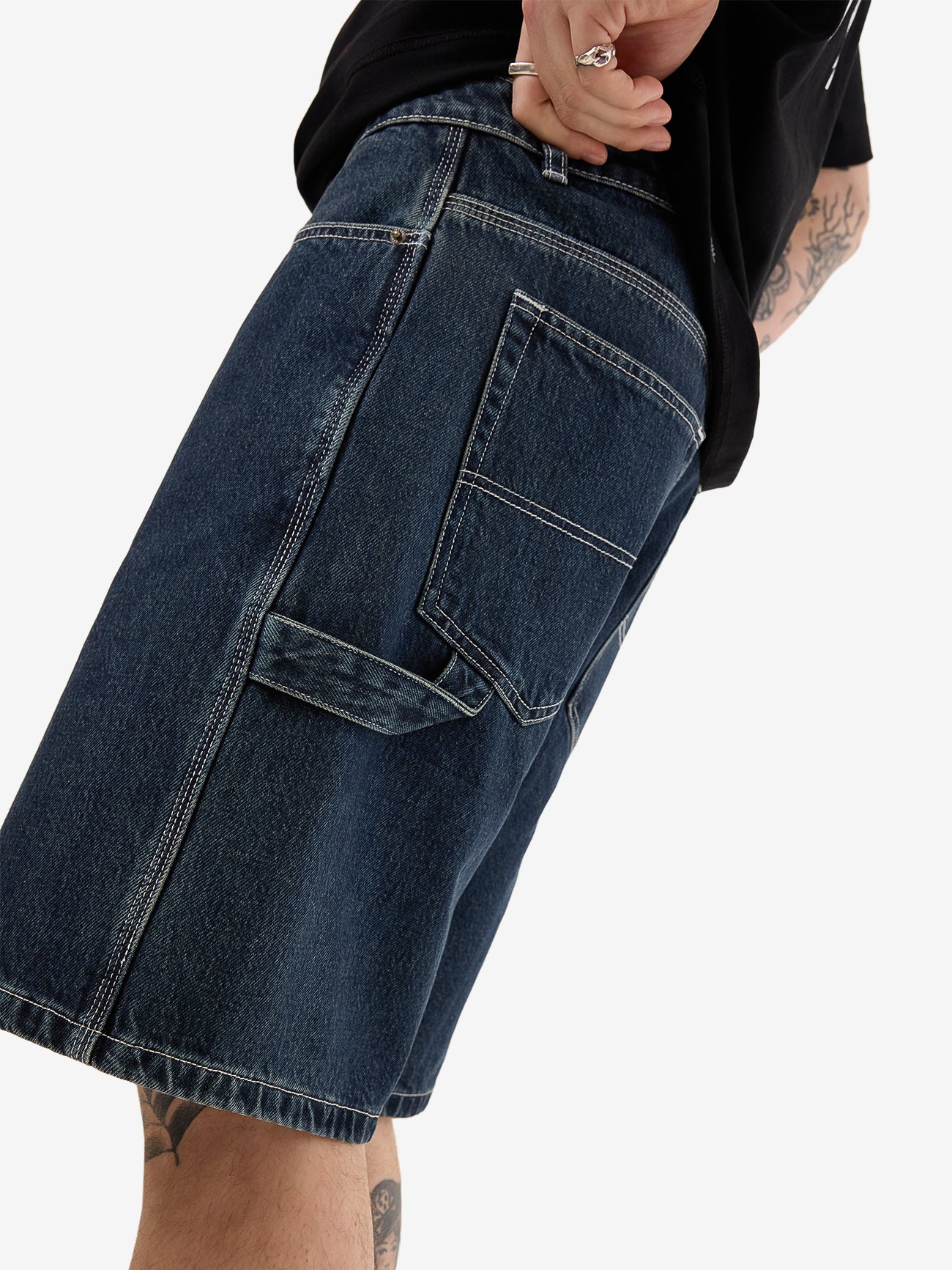 Carpenter Jean Short - Dirty Midnight Blue 26