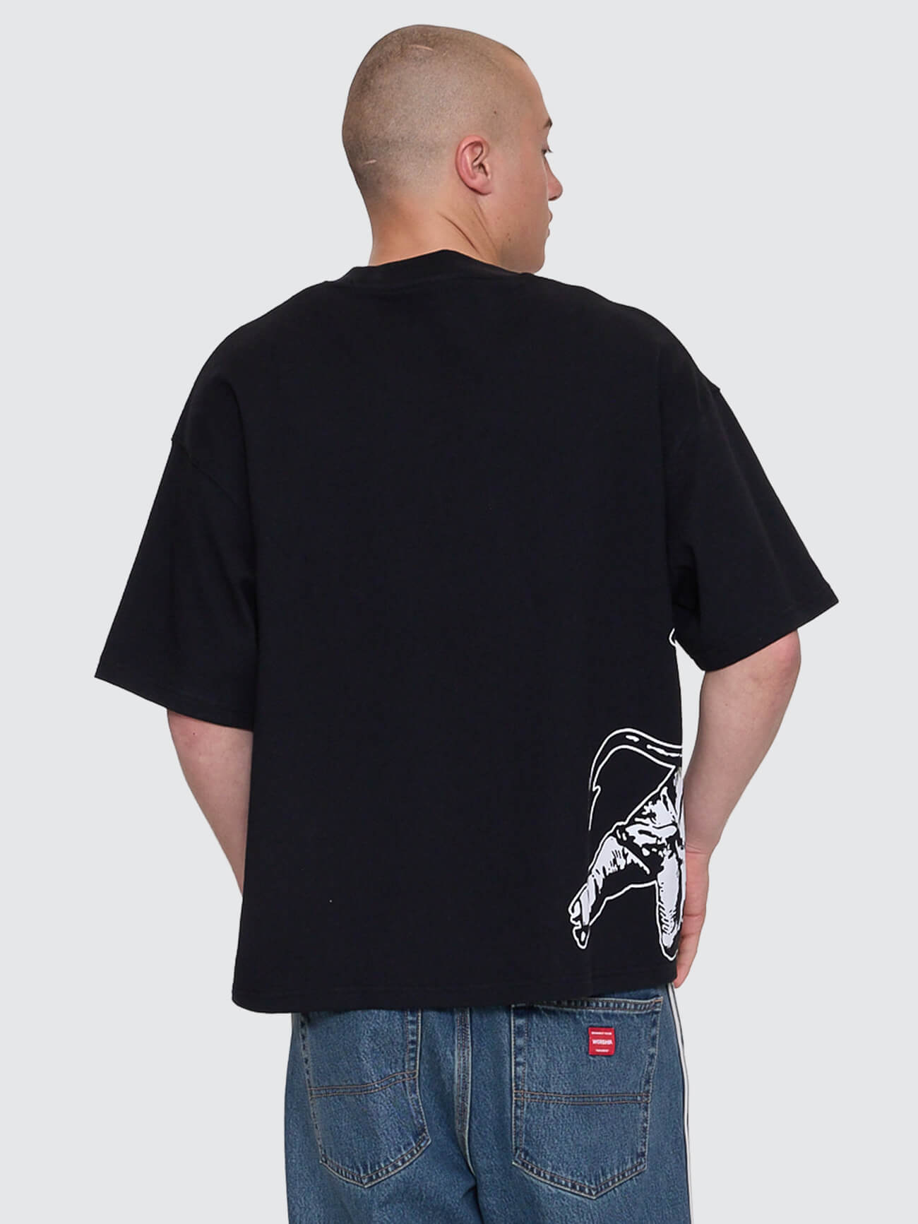 Cherub Box Fit Cropped Tee - Black XS