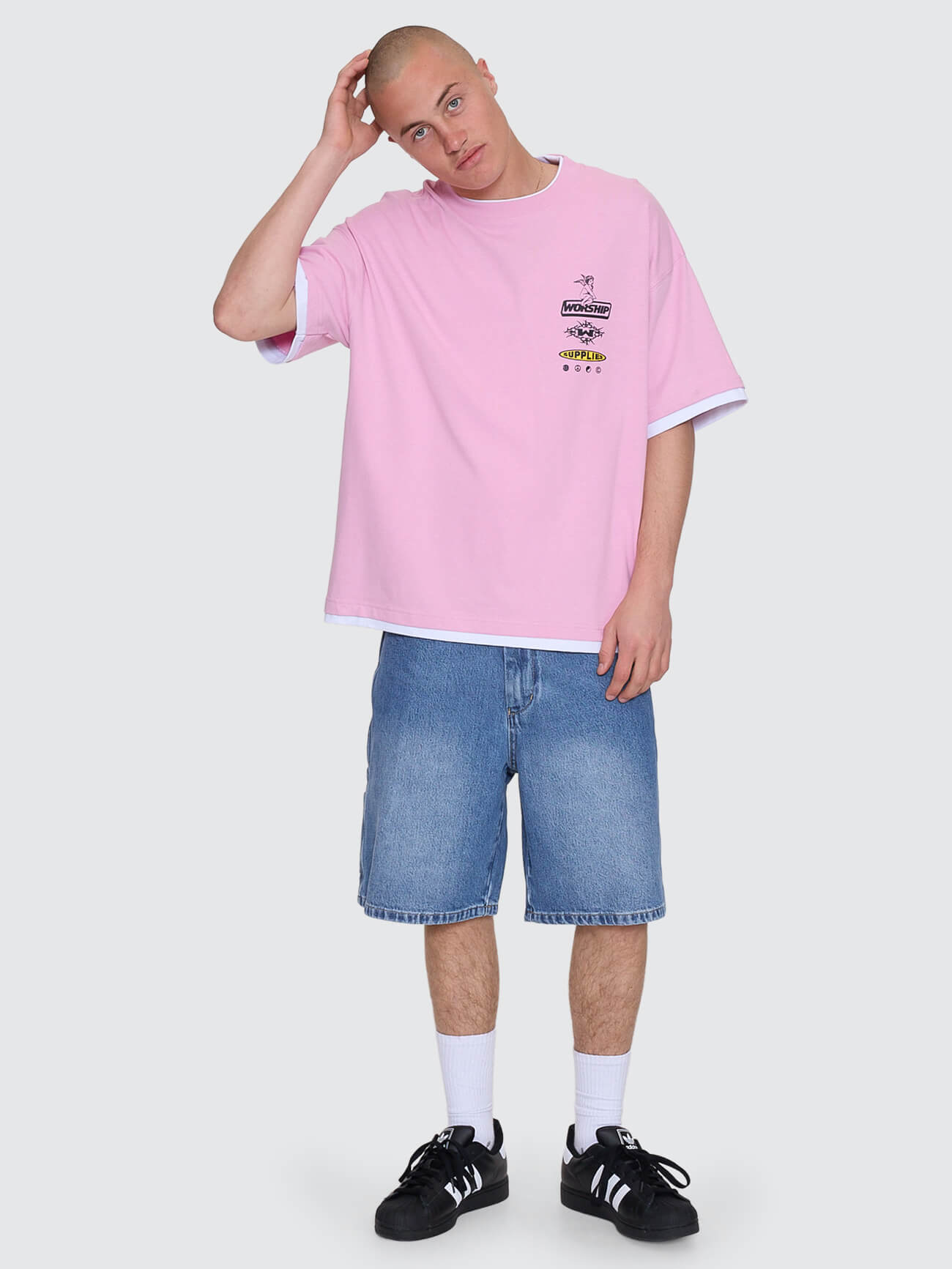 Is This It Box Fit Cropped Layer Tee - Lilac Chiffon XS