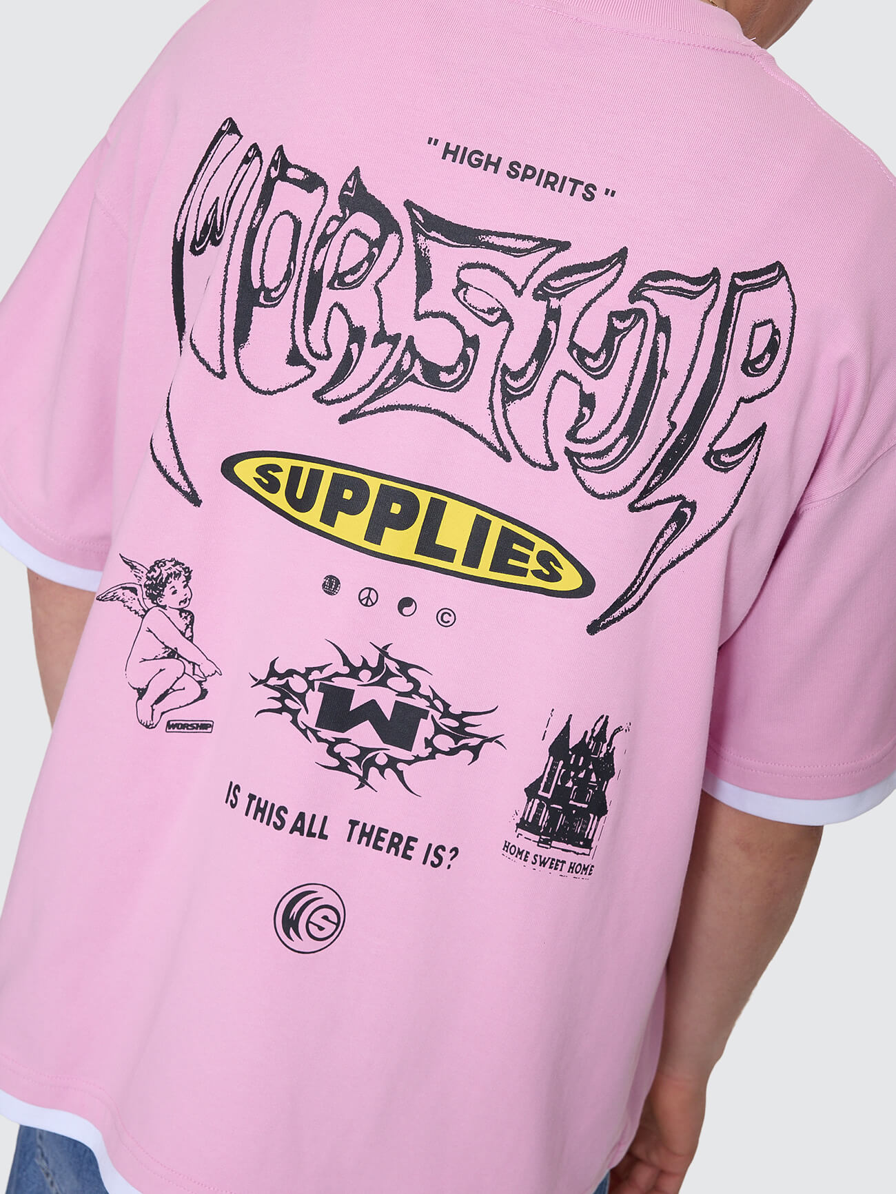 Is This It Box Fit Cropped Layer Tee - Lilac Chiffon XS