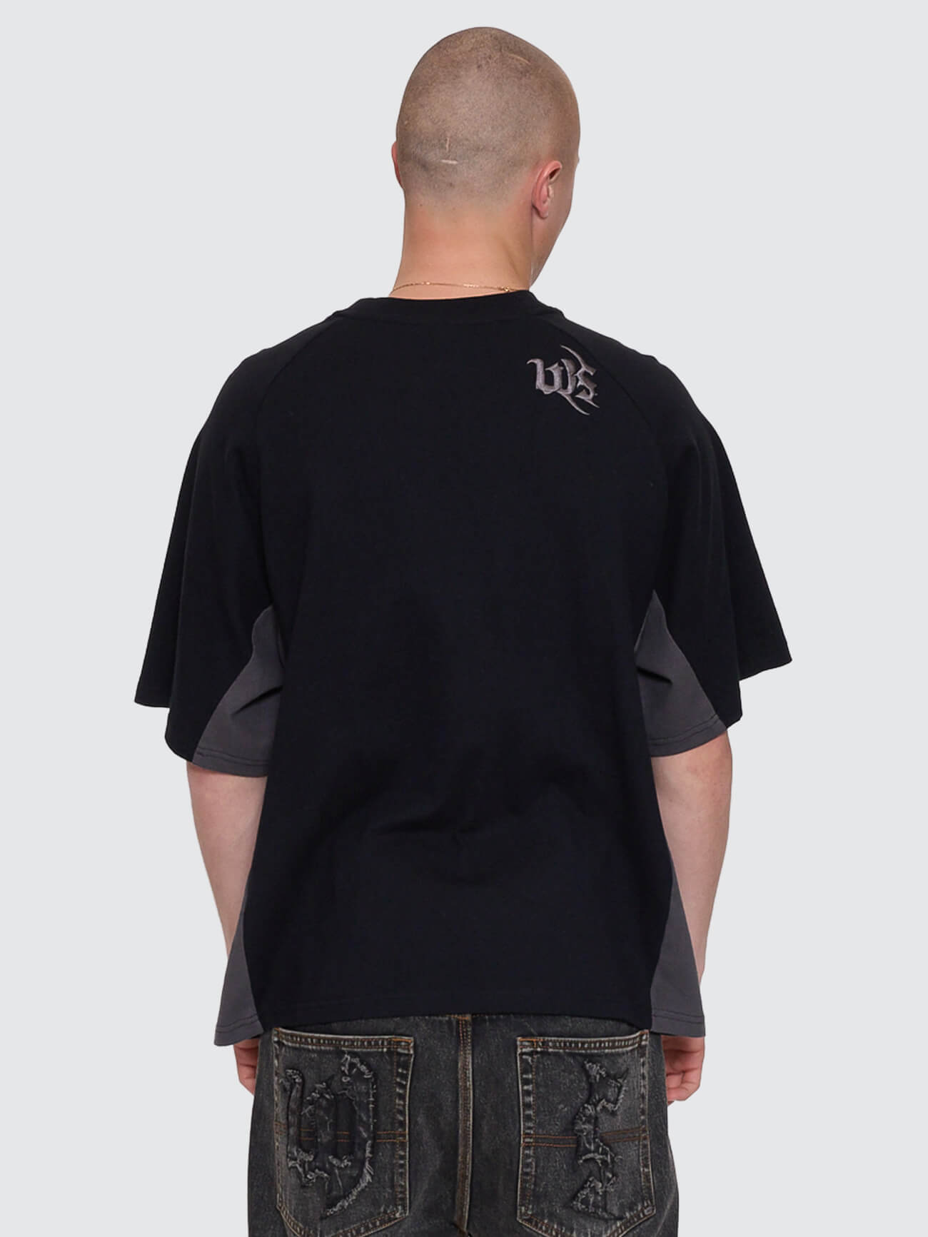 Trudge Box Fit Cropped Raglan Tee - Black XS