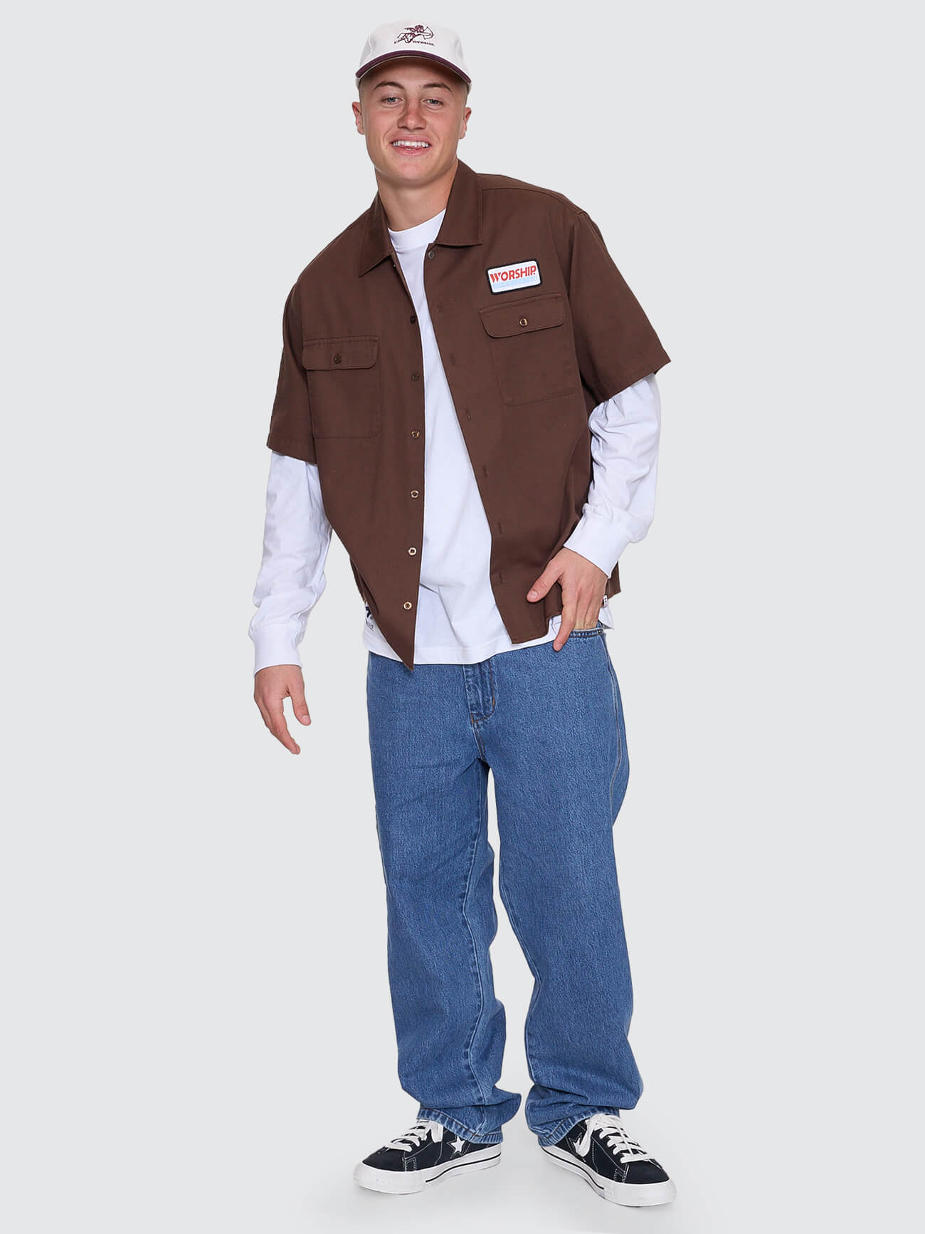 Preparation Short Sleeve Work Shirt - Ganache XS