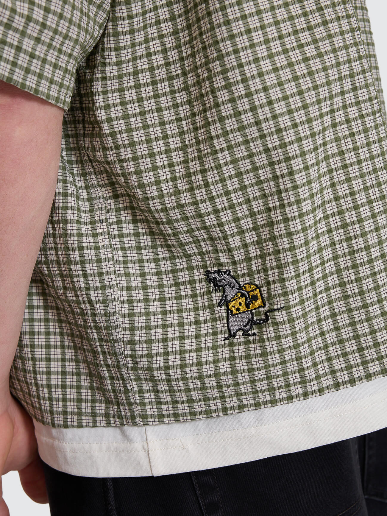 On Leave Box Fit Cropped Short Sleeve Shirt - Cali Green XS