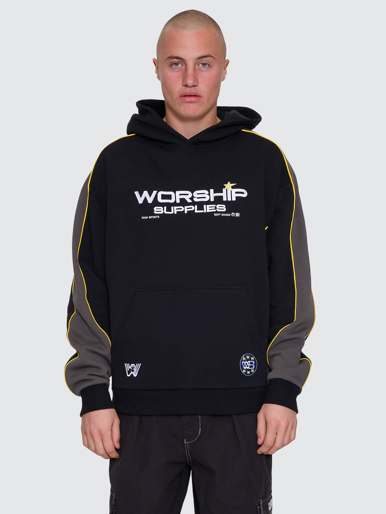 Laser Panel Pullover Hood - Black XS