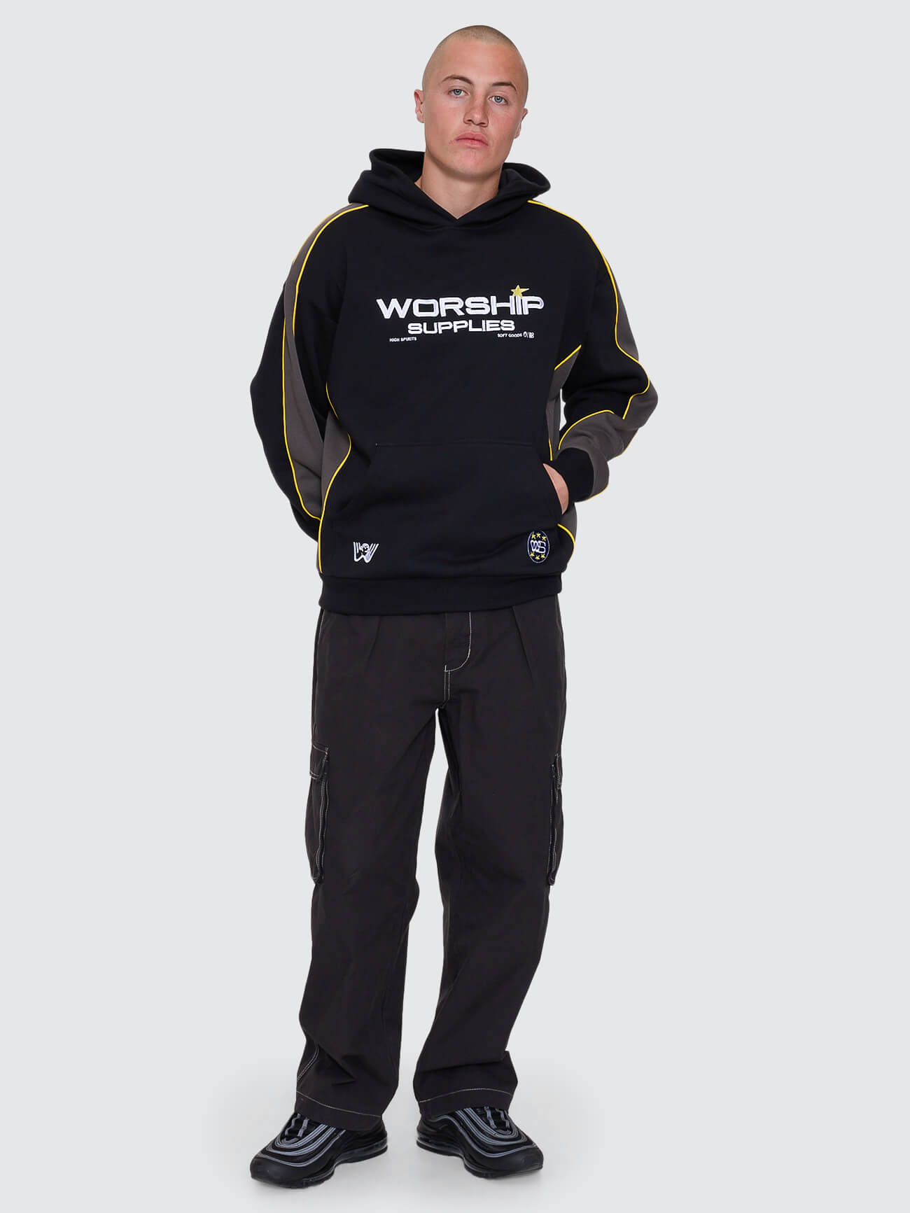 Laser Panel Pullover Hood - Black XS