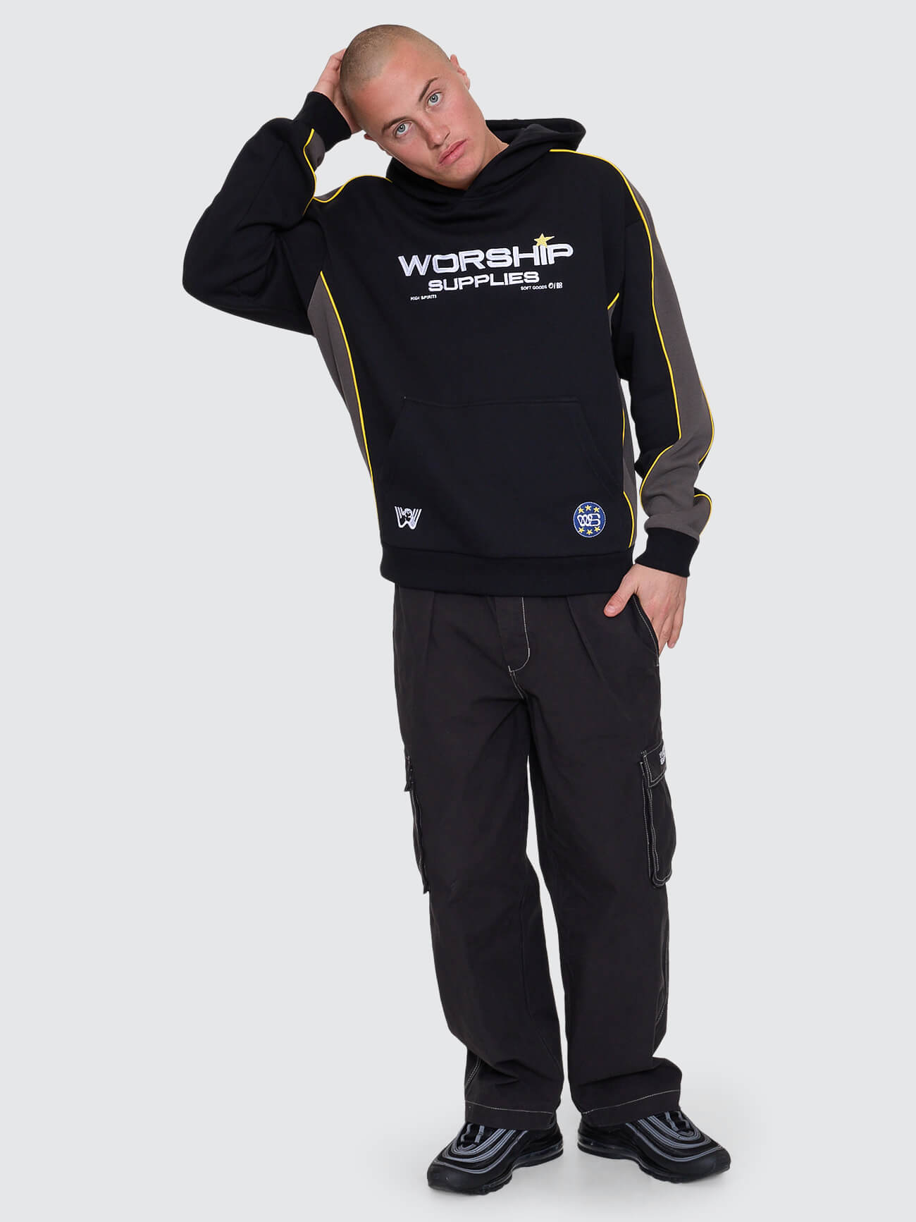 Laser Panel Pullover Hood - Black XS