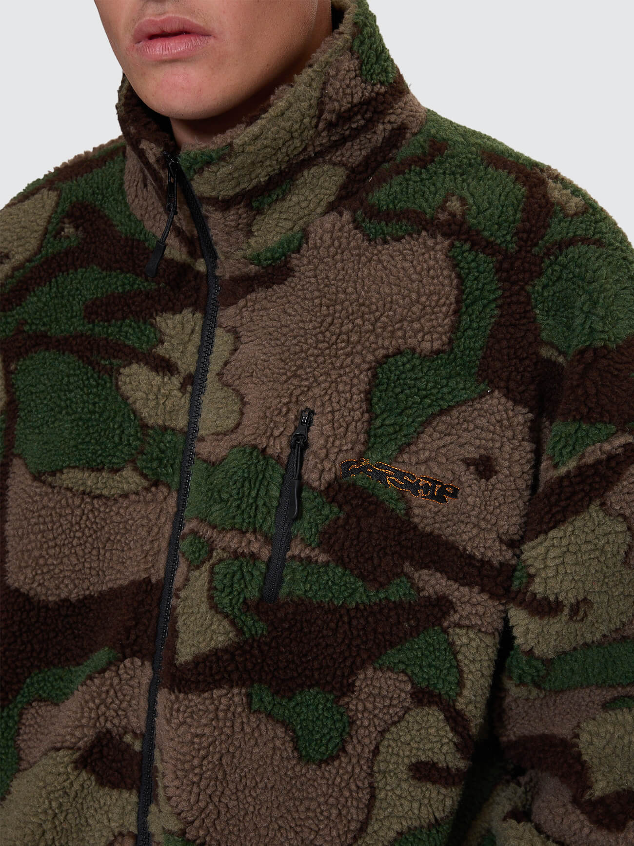Plain Sight Sherpa Jacket - Camo Green XS