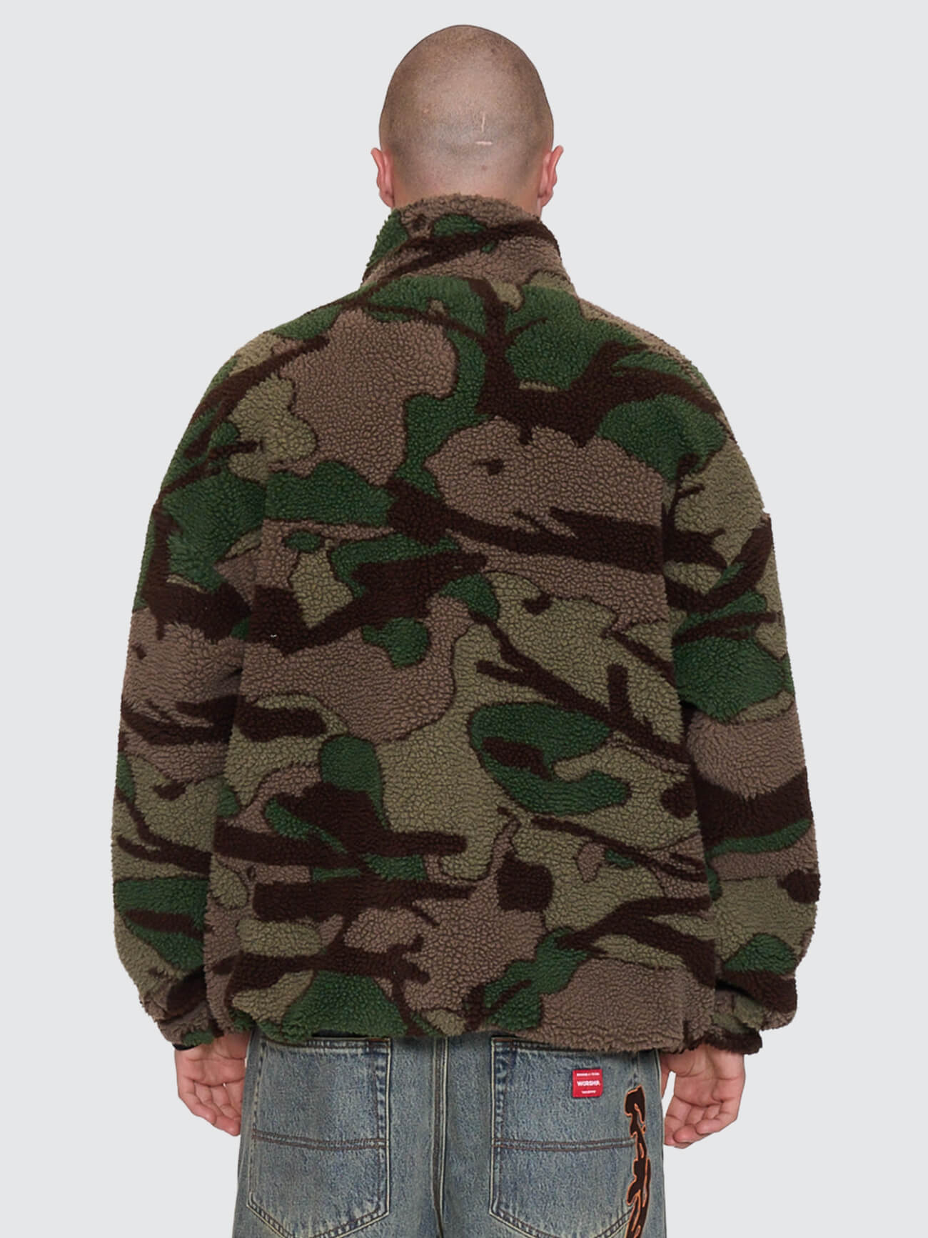 Plain Sight Sherpa Jacket - Camo Green XS