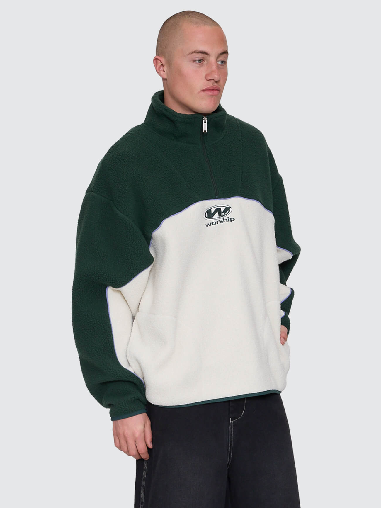 Sonic Quarter Zip Sherpa Fleece - Zine XS