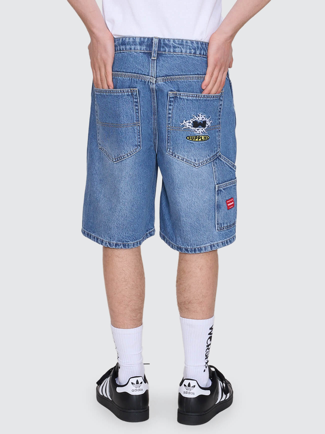 Is This It Carpenter Jean Short - Faded Sky High 26