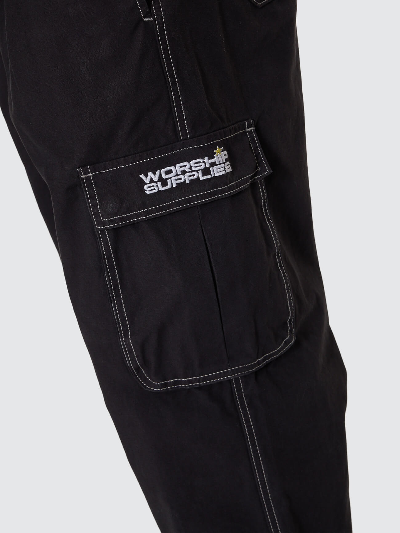 Laser Elastic Cargo Pant - Black 26