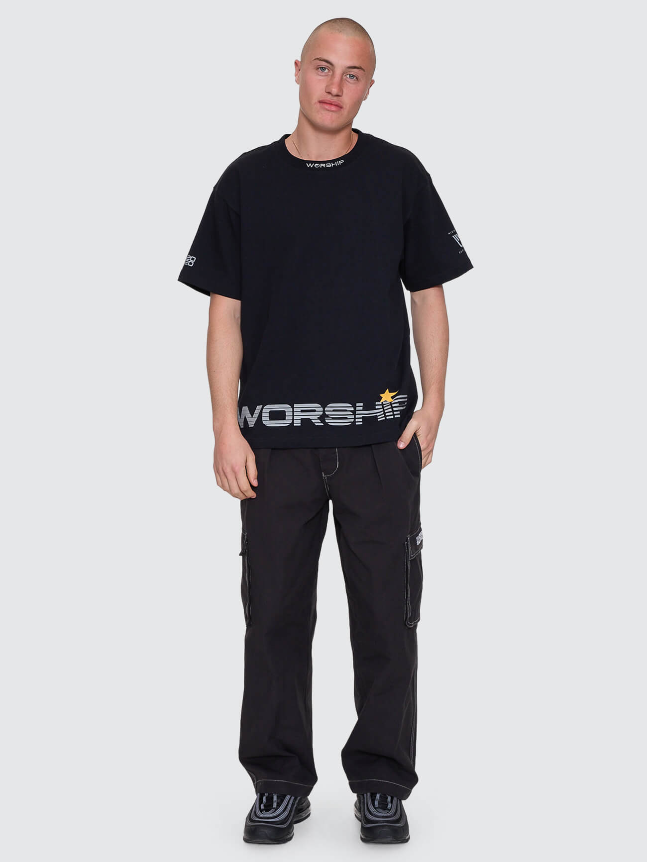 Laser Elastic Cargo Pant - Black 26