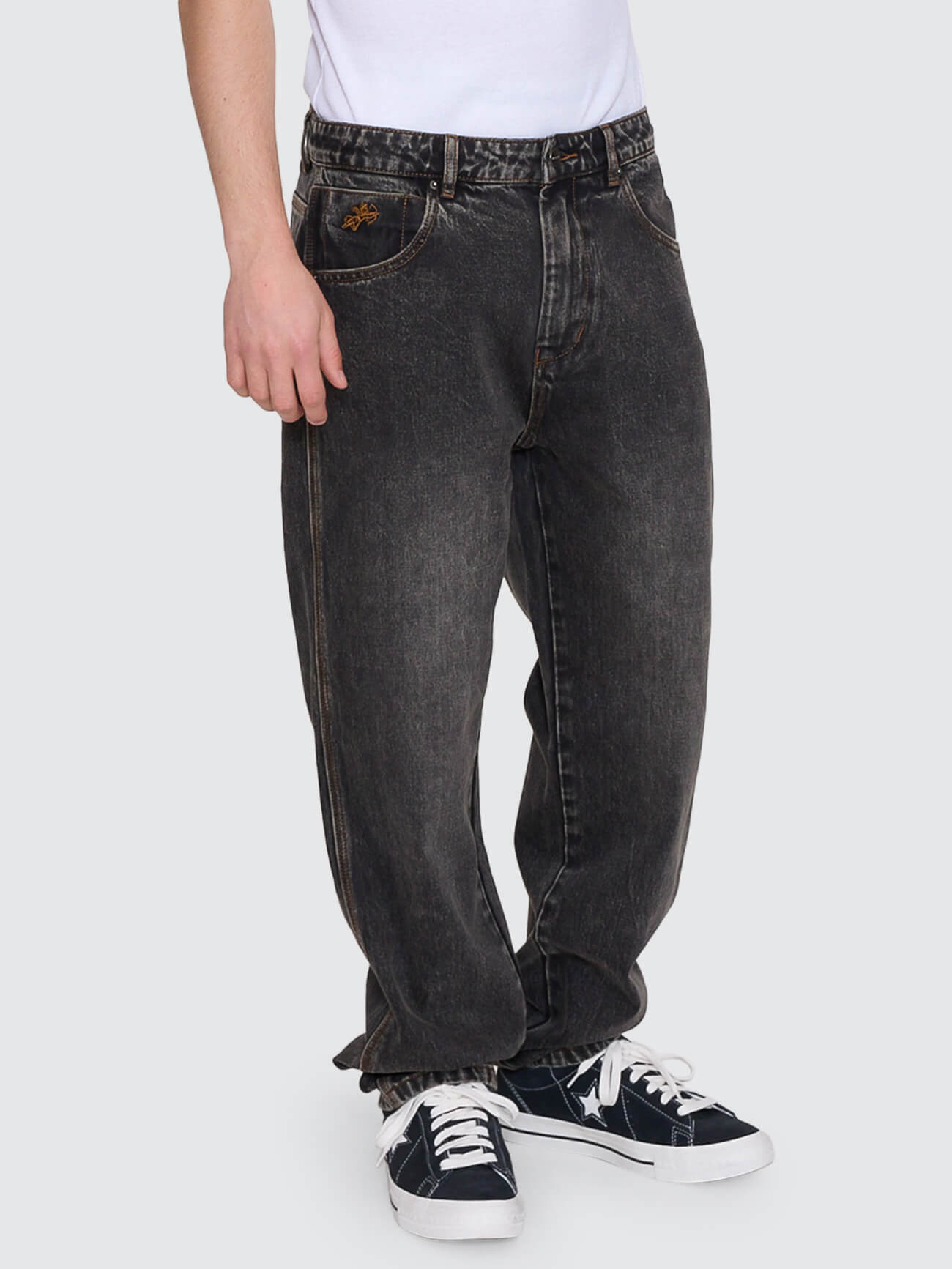Trudge Lounger Jean - Dirty Black 26