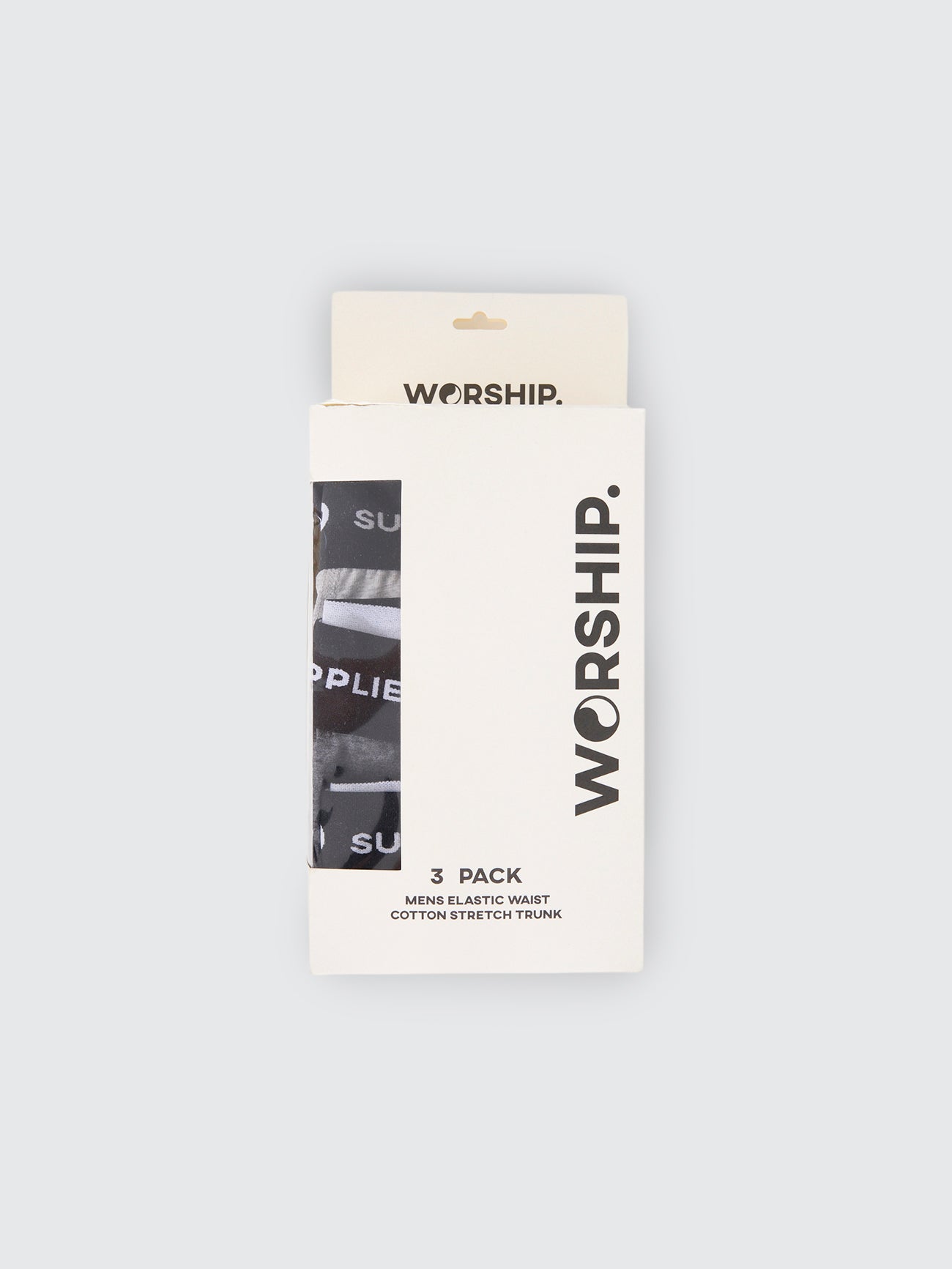 Mens Trunks 3 Pack - Black - Grey Marle - Black Marle