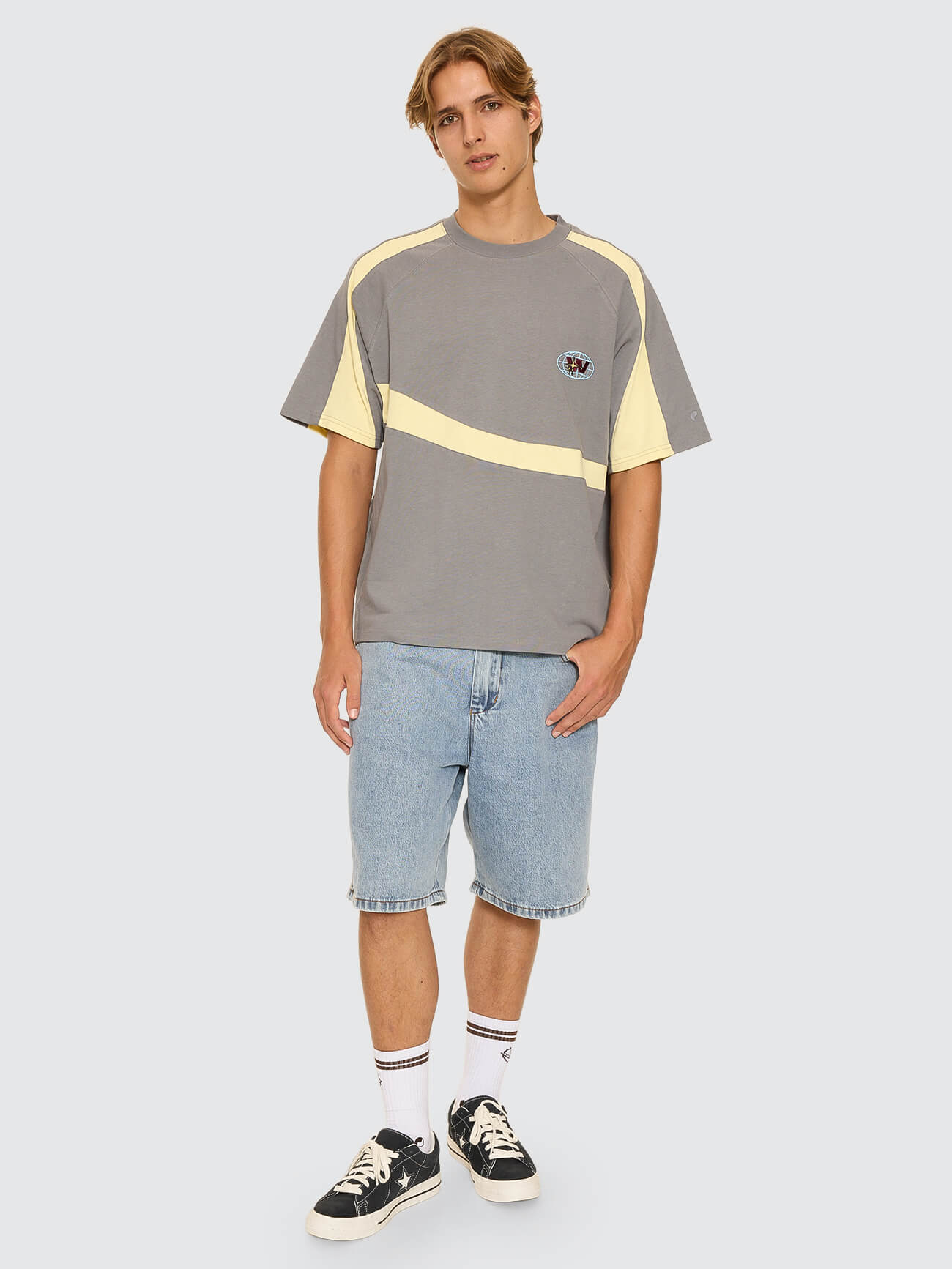 Anytime Oversize Raglan Tee - Steel Grey