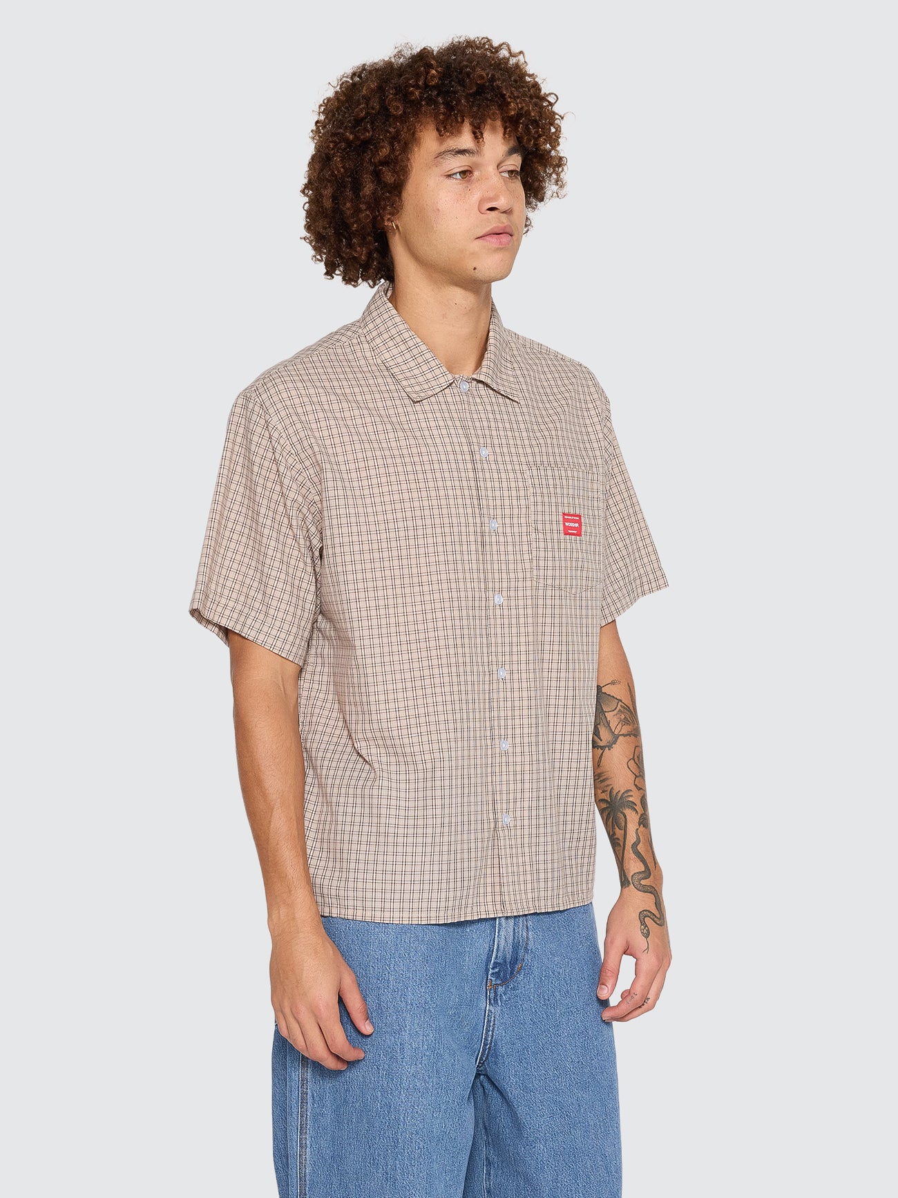 Work Short Sleeve Shirt - Tan XS