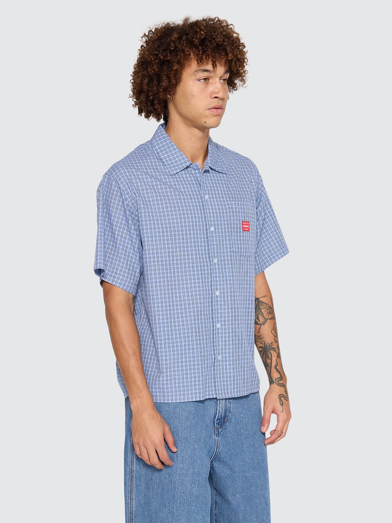 Work Short Sleeve Shirt - Blue XS