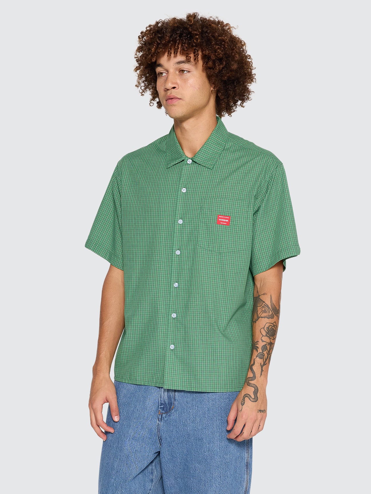 Work Short Sleeve Shirt - Green XS