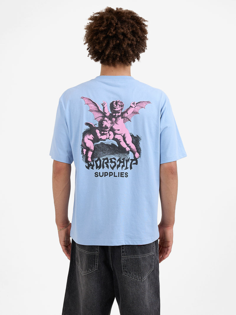 Horns Tee - Cerulean XS