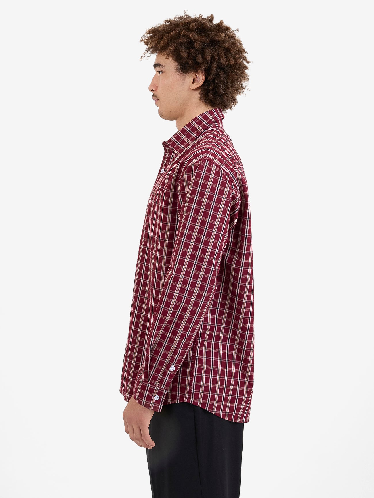 Cherub Pocket Long Sleeve Shirt - Wine XS