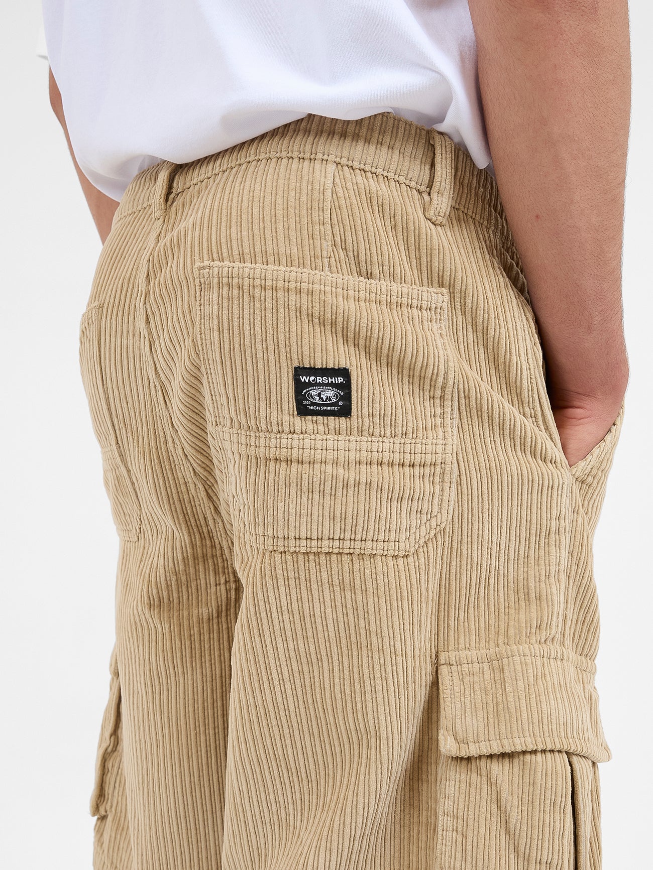 Podium Cord Cargo Short - Faded Khaki 26