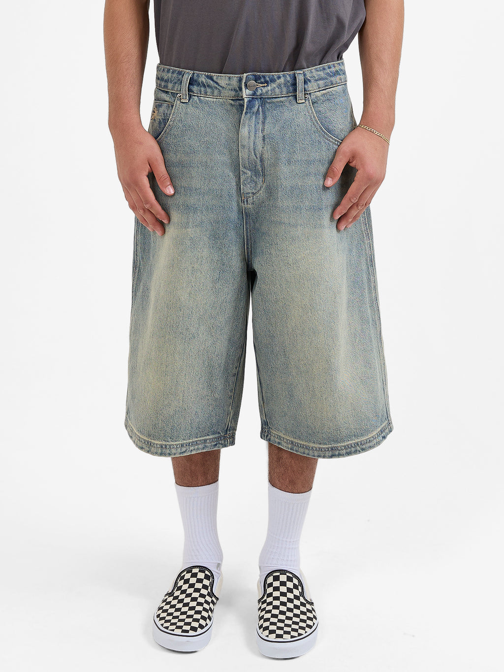 Garbage Grime Dozer Jeanshort - Garbage Grime Blue 28