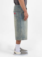 Garbage Grime Dozer Jeanshort - Garbage Grime Blue 28