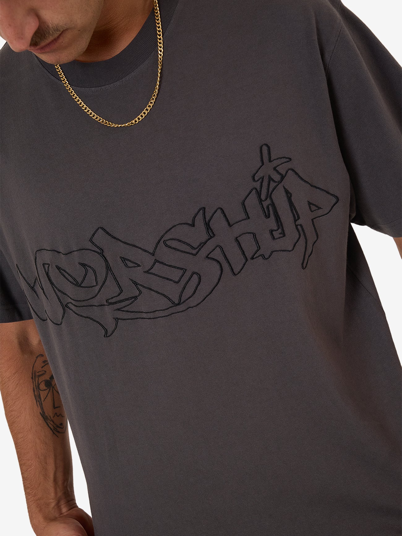 Throws Tee - Worn Black XS
