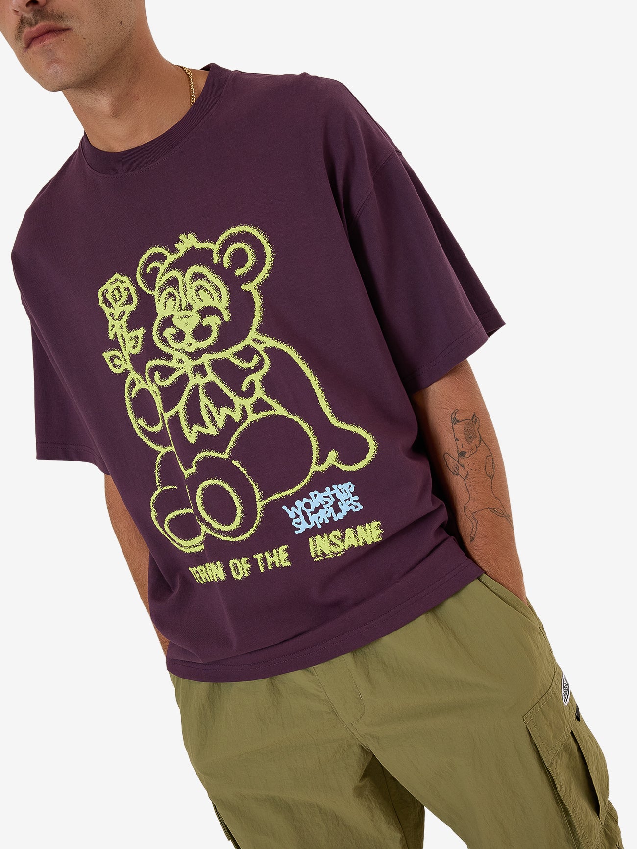 Terrain Oversized Tee - Blackberry XS
