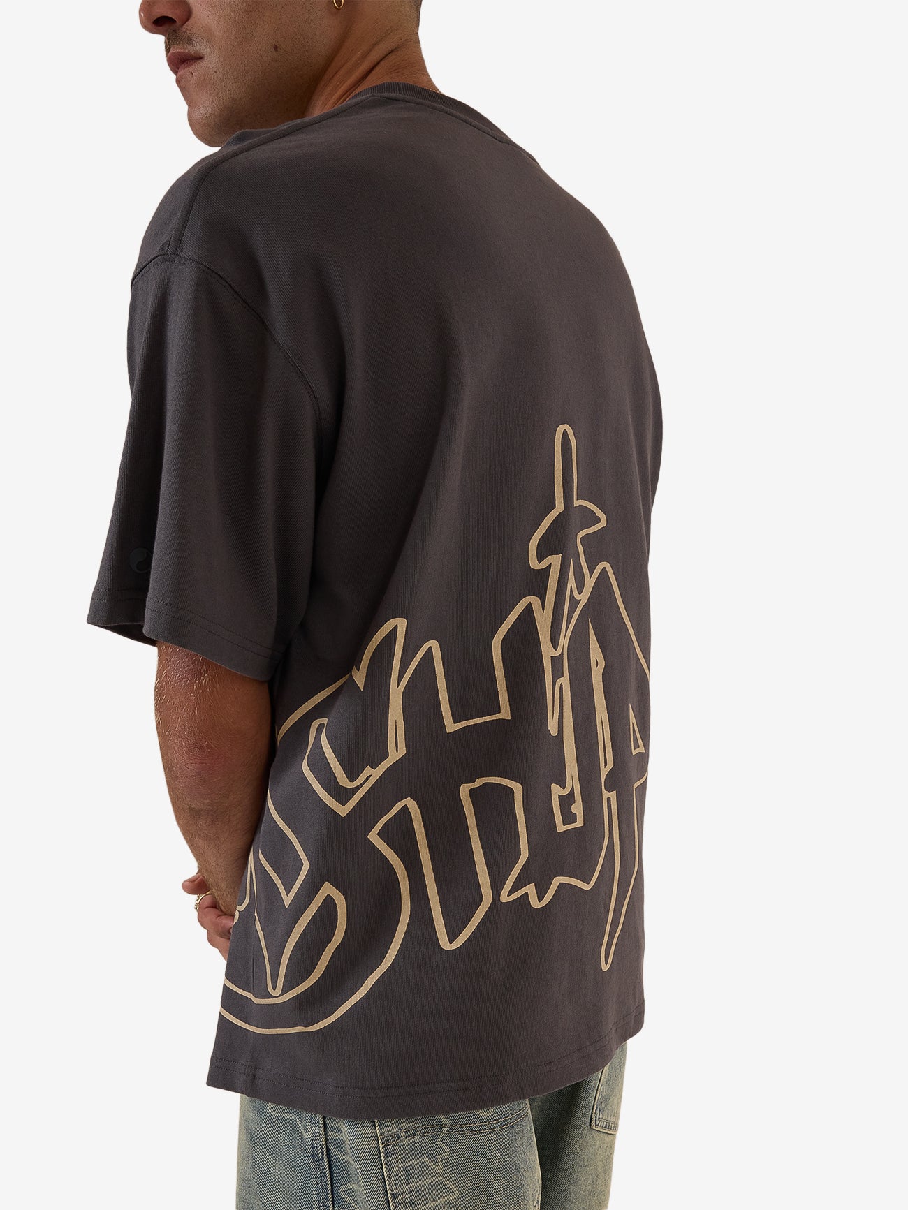 Sprays Oversized Tee - Worn Black XS