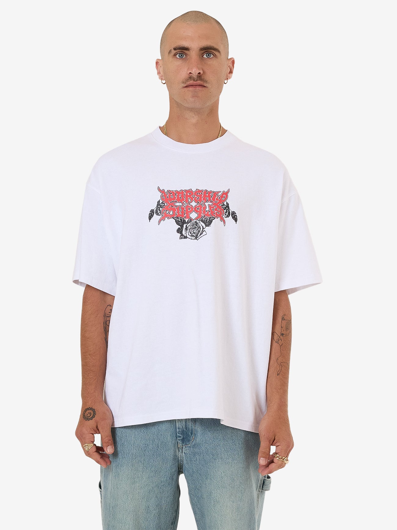 Perch Oversized Tee - White XS