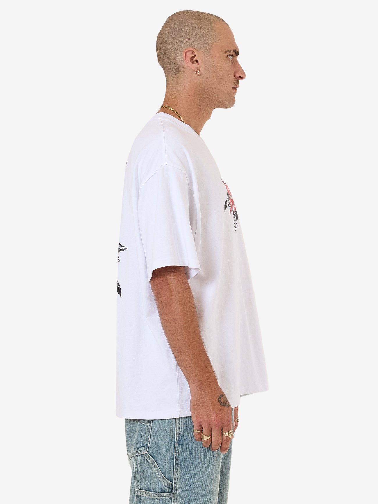 Perch Oversized Tee - White XS