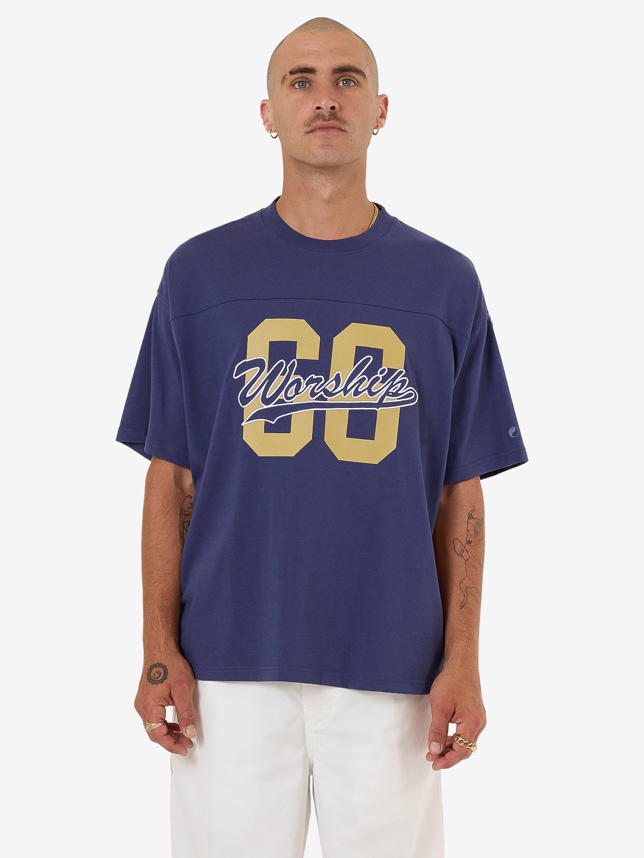 Major League Oversized Tee - Medievil Blue XS
