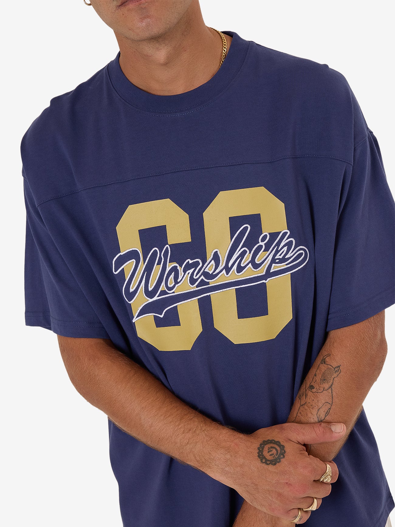 Major League Oversized Tee - Medievil Blue XS