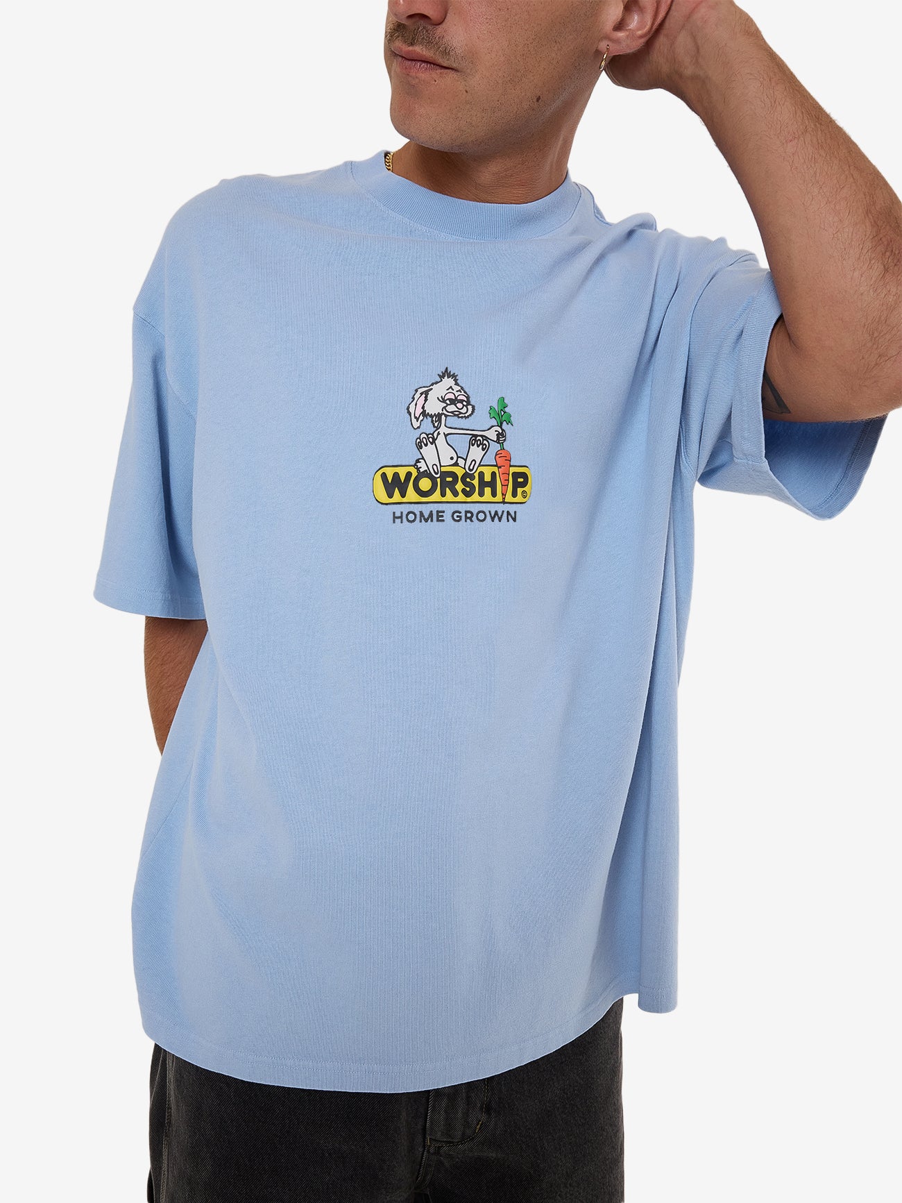 Home Grown Oversized Tee - Bell Air Blue XS