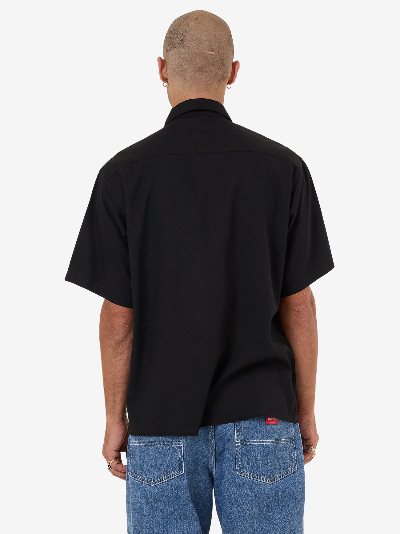 Cherub Short Sleeve Work Shirt - Black