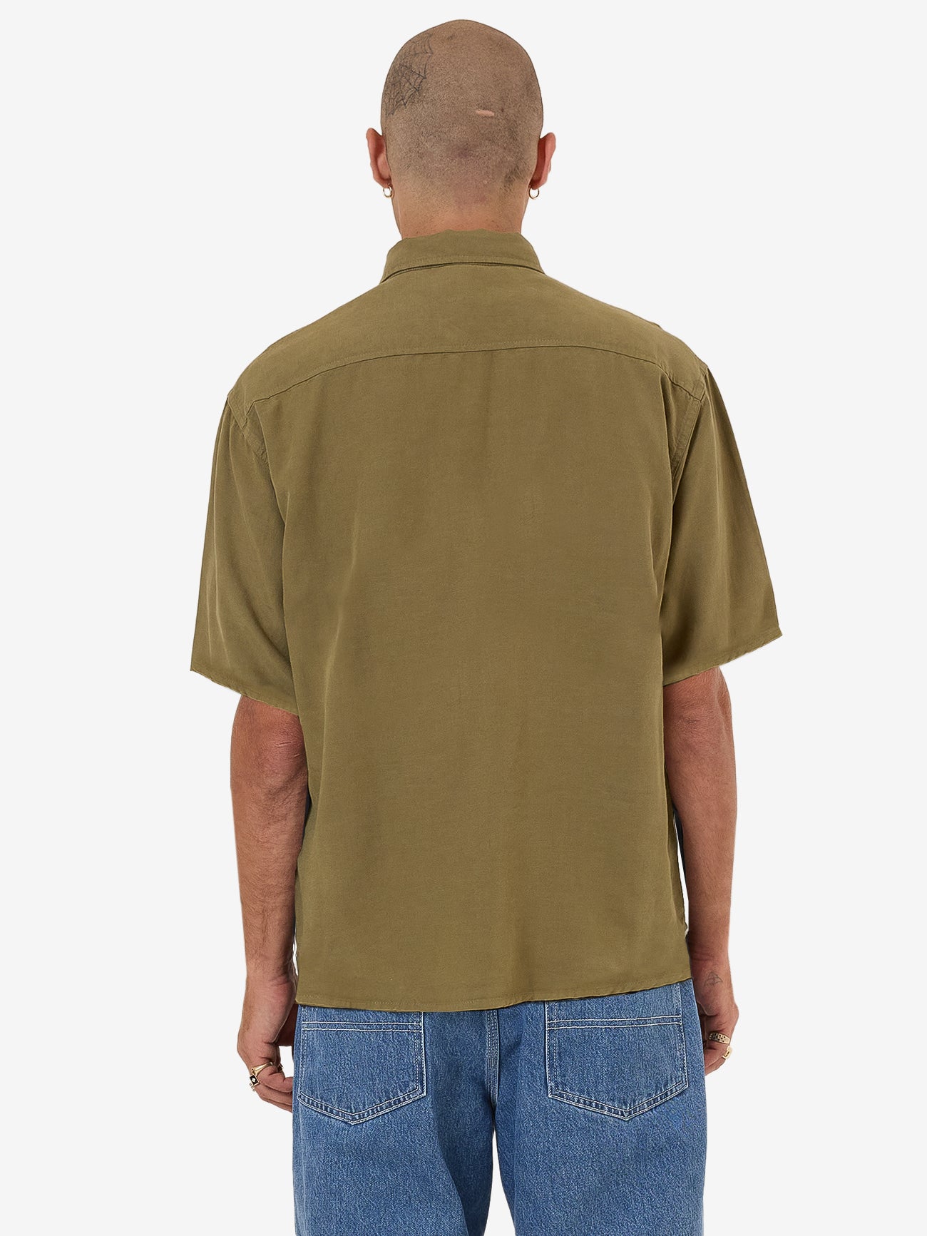 Core Linen Short Sleeve Shirt - Kelp XS