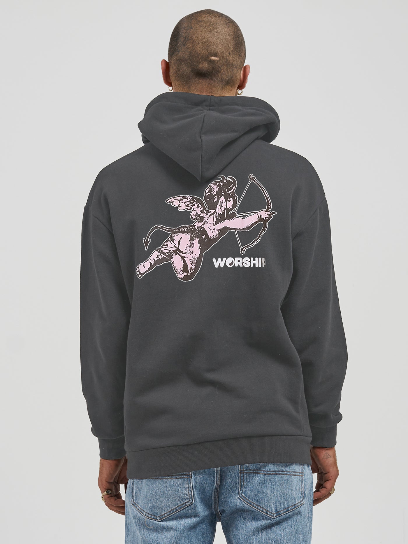 Cherub Pullover Hood - Worn Black XS