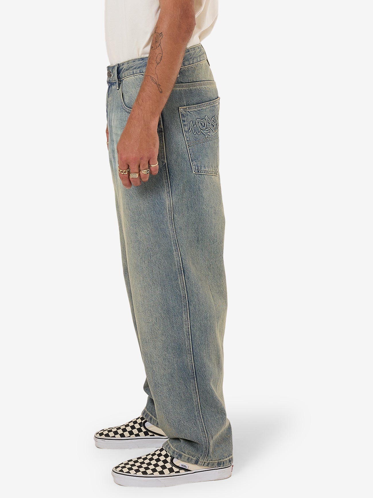 Throws Big Lounger Jean - Garage Grime Blue 26