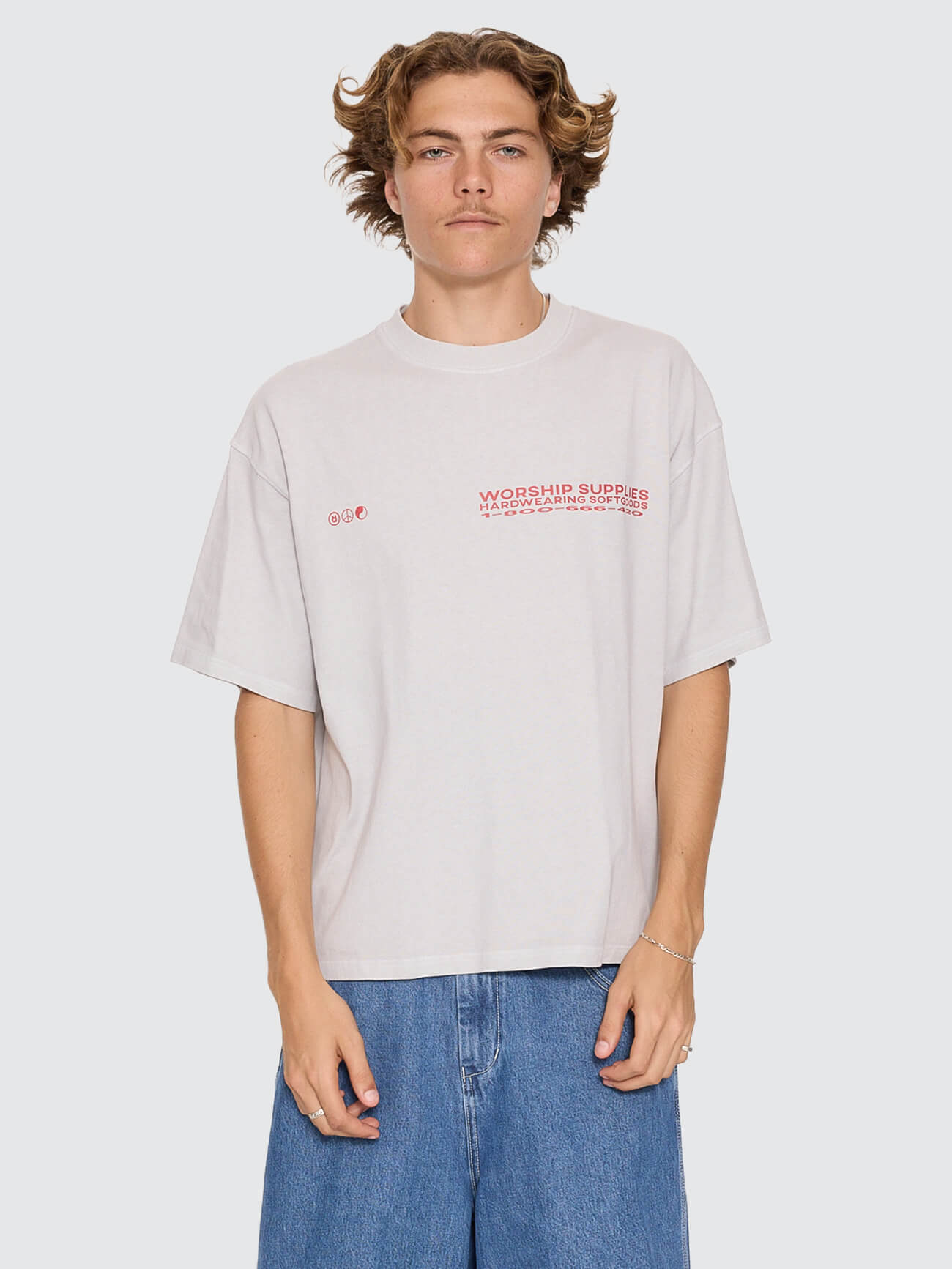 Data Point Box Crop Tee - Vapour Grey XS