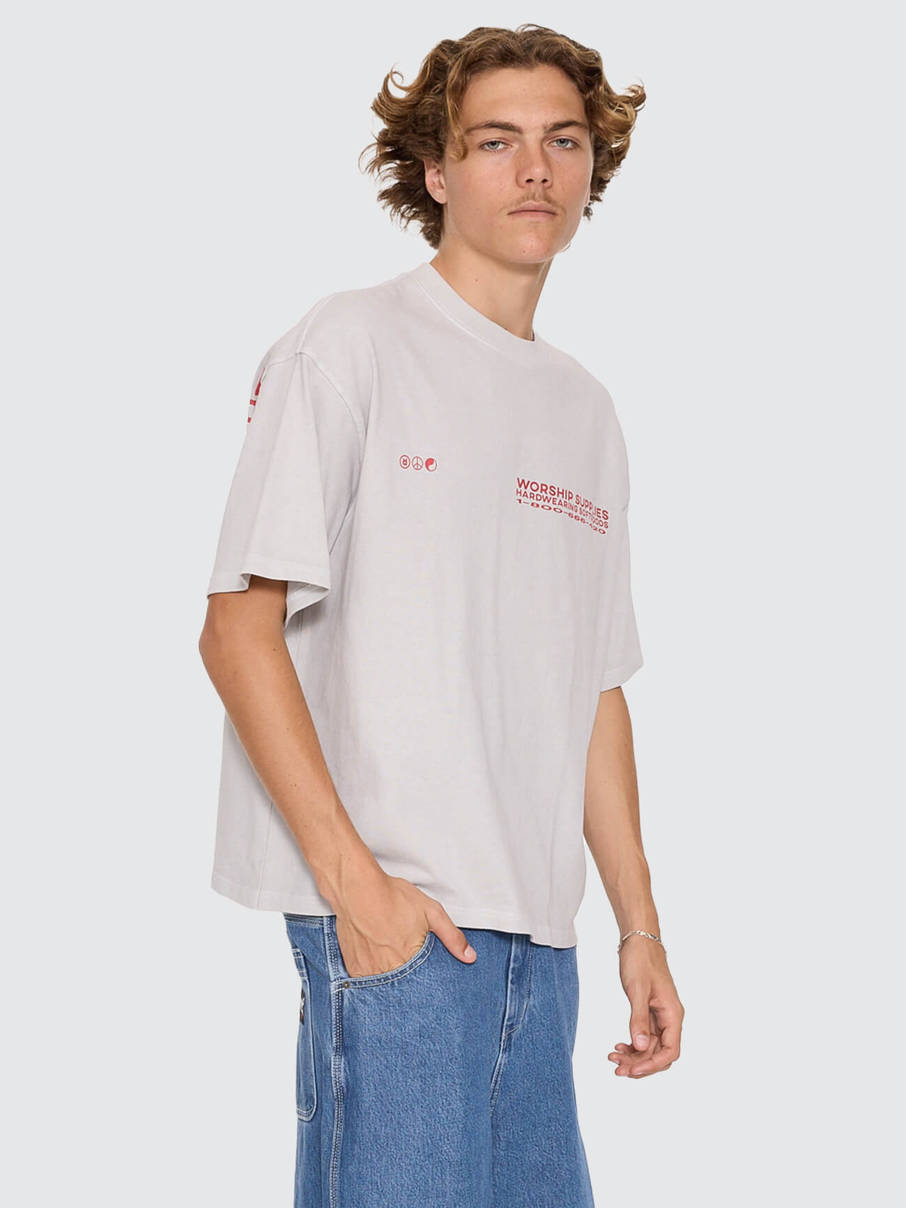 Data Point Box Crop Tee - Vapour Grey XS