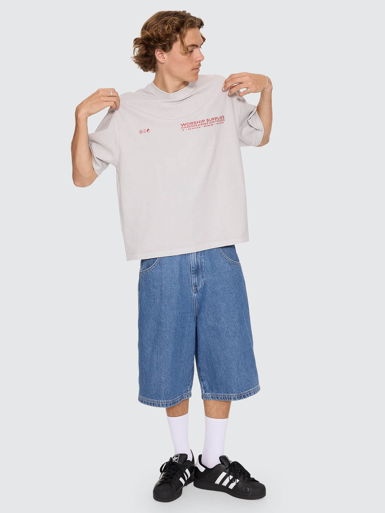 Data Point Box Crop Tee - Vapour Grey XS