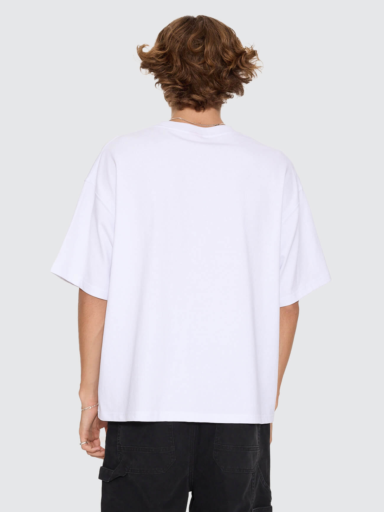 Fadeaway Box Crop Overdye Tee - White XS