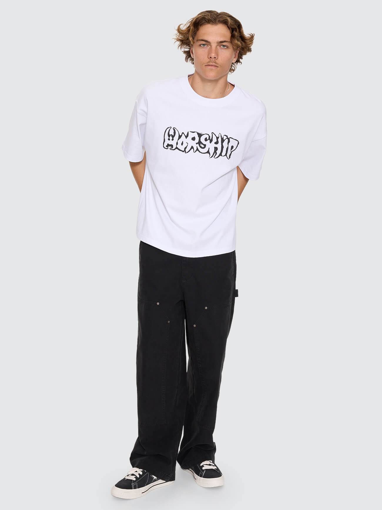 Fadeaway Box Crop Overdye Tee - White XS