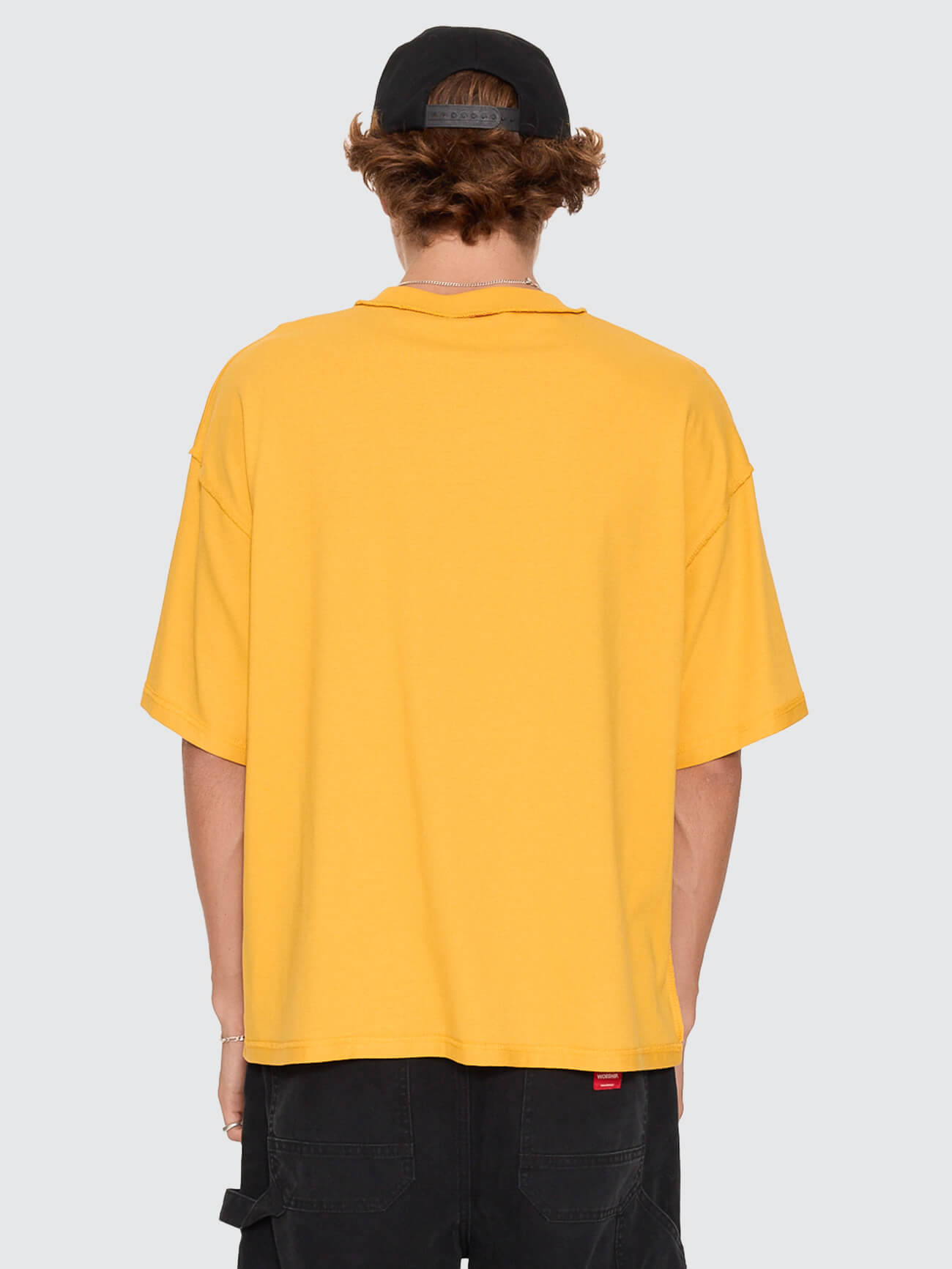Fadeaway Box Crop Overdye Tee - Solar Yellow XS